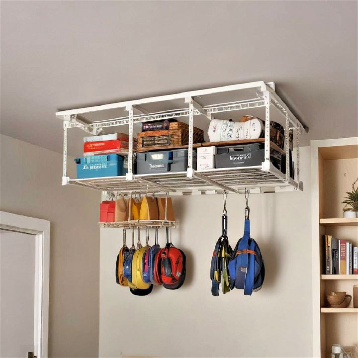 ceiling mounted storage rack