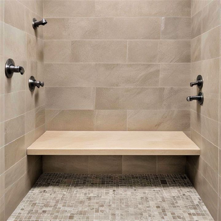 ceramic tile shower bench