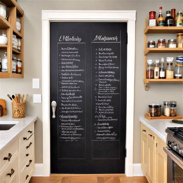chalkboard doors pantry door