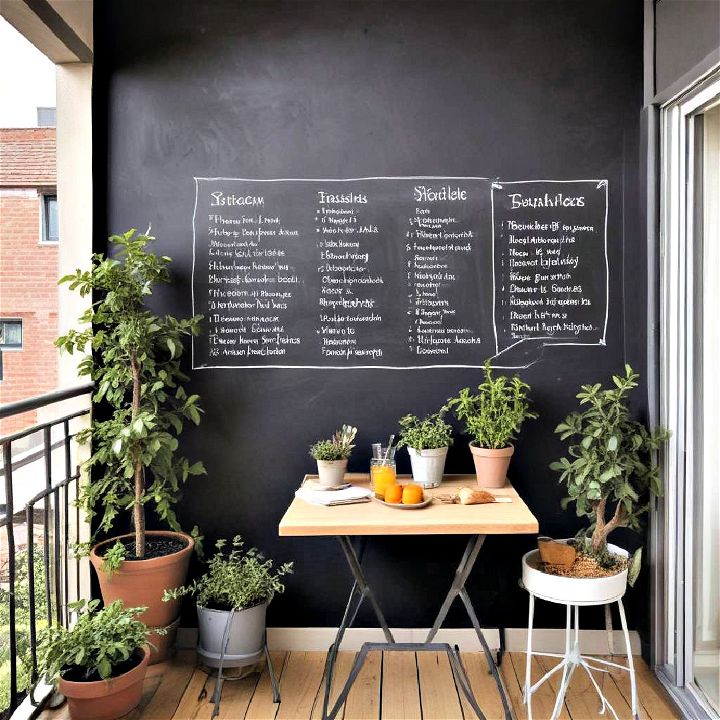 chalkboard wall to serve multiple purposes