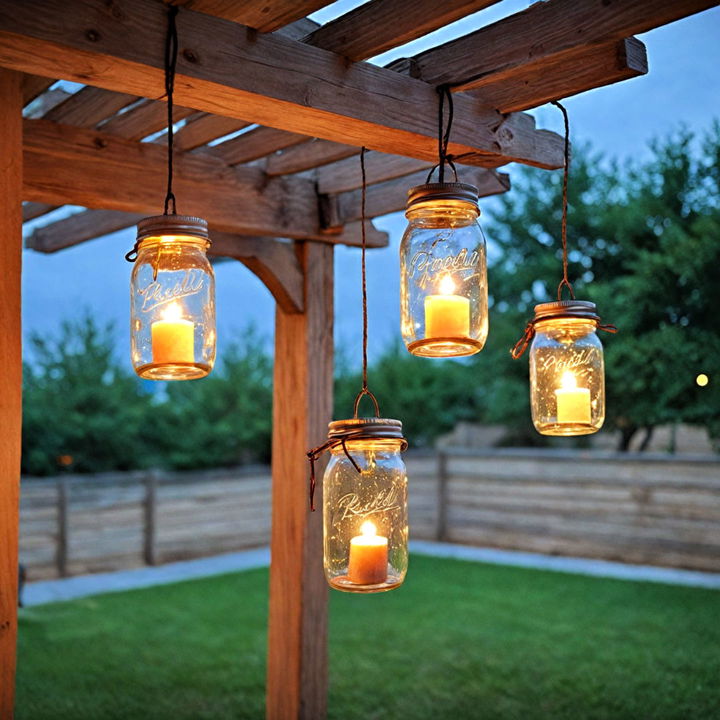 charming and rustic mason jar lights