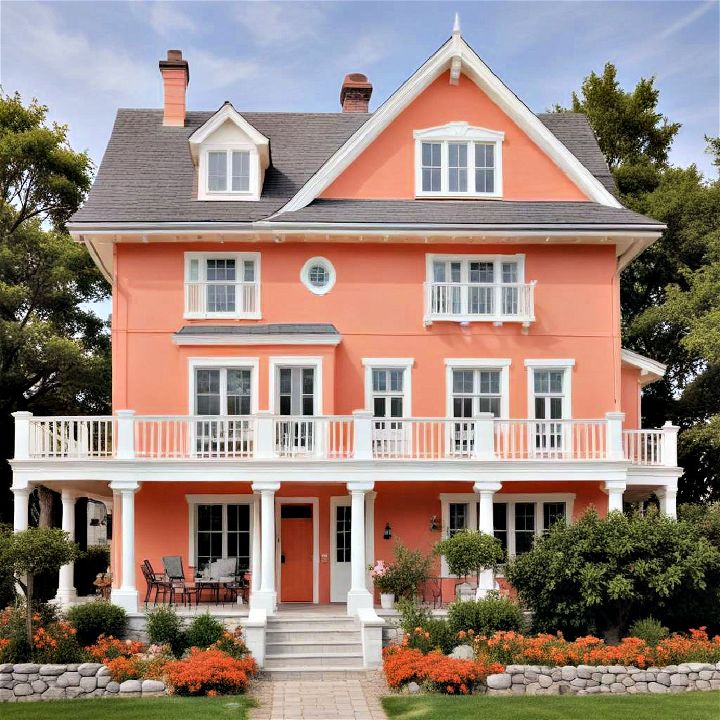 charming and subtle coral exterior
