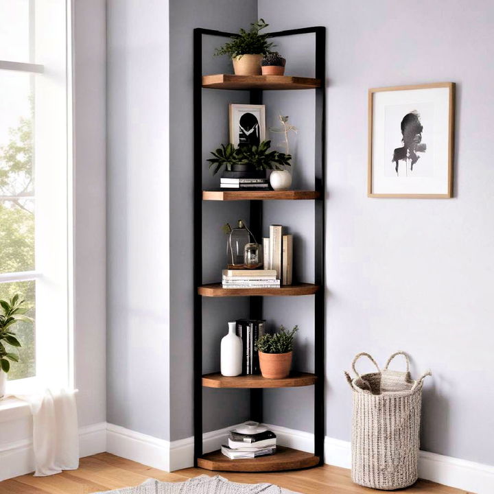 charming corner shelves