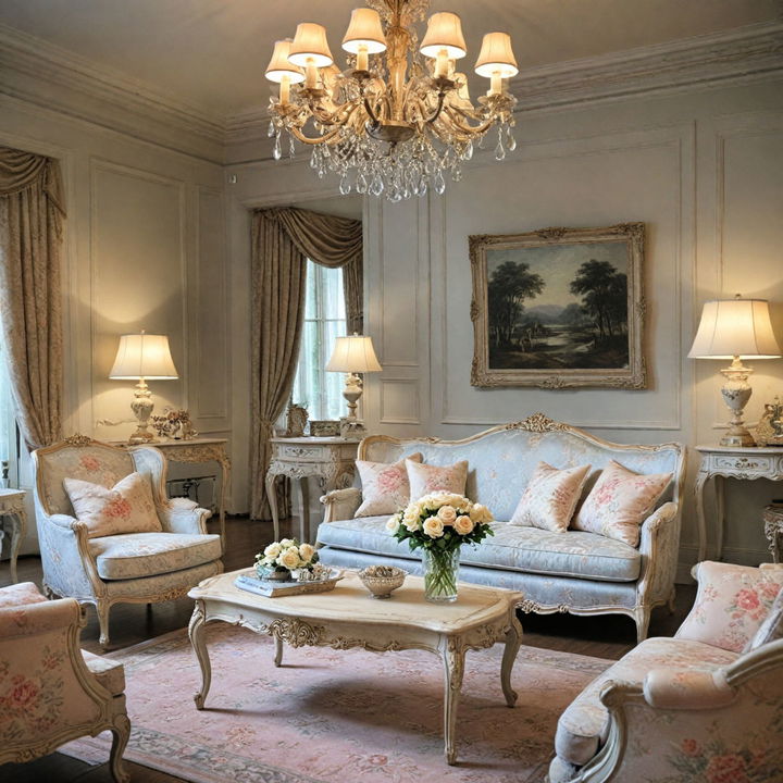 charming french provincial living room