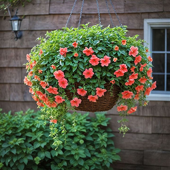 charming hanging flower basket
