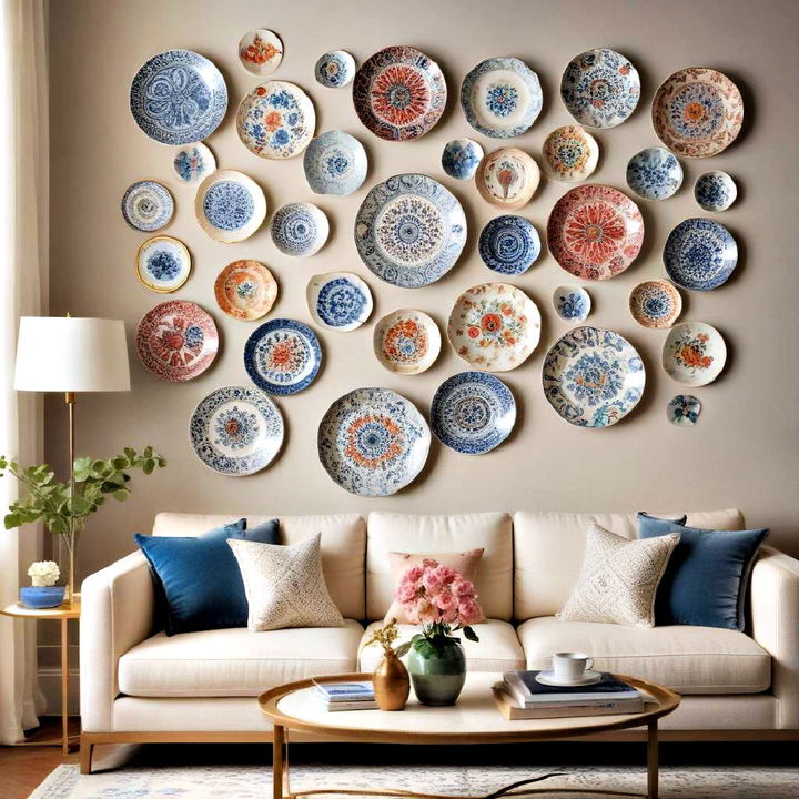 charming plates wall decor