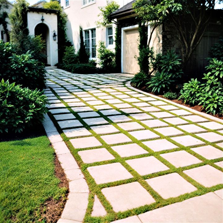 charming stepping stones driveway