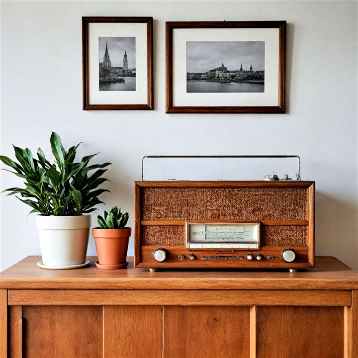 charming vintage radio decor