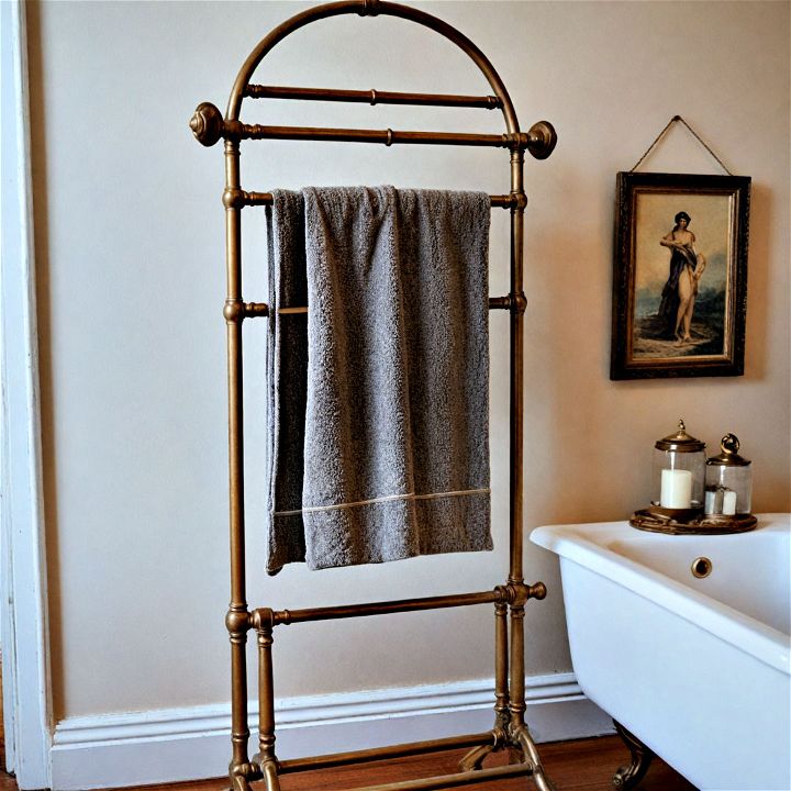 charming vintage towel rack