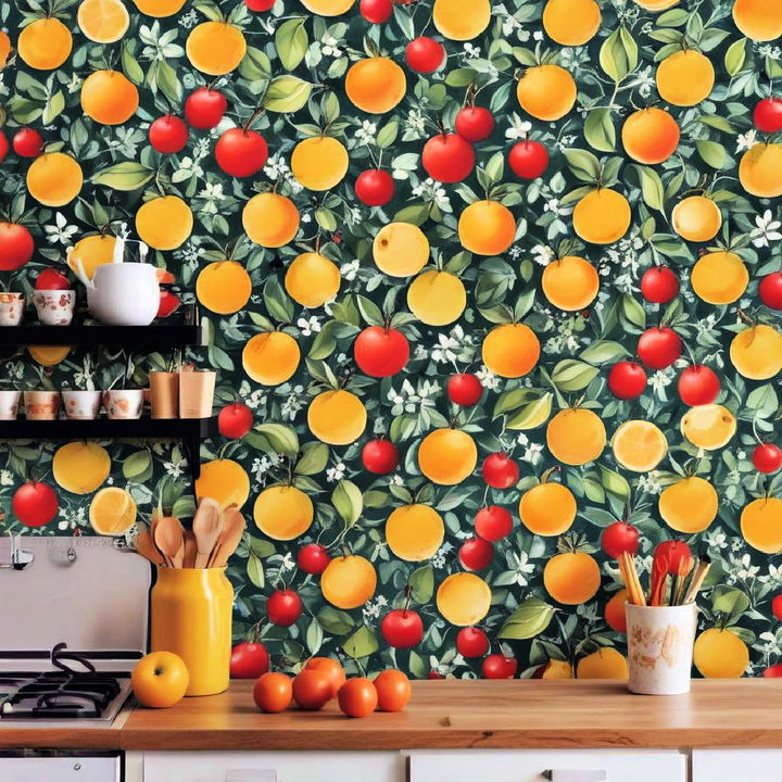 cheerful fruit wallpaper design