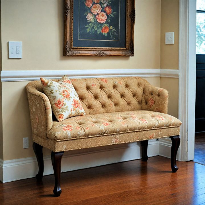 chic and comfy upholstered bench