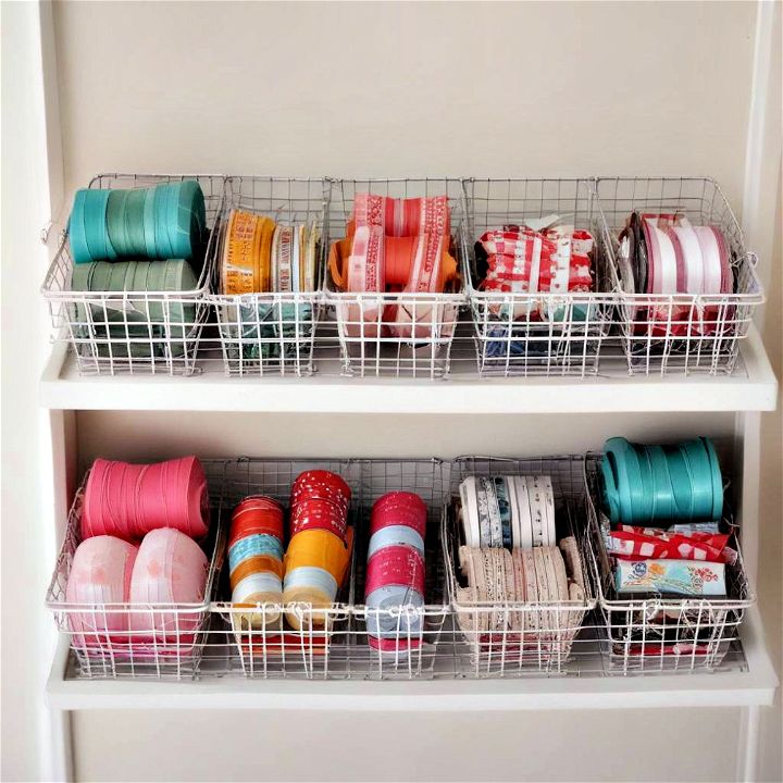 chic and practical wire basket storage