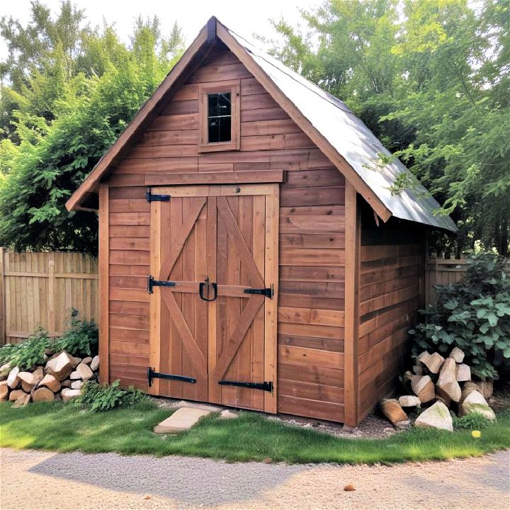 chicken coop style wood shed