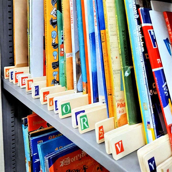 classic alphabetical for bookshelf organization