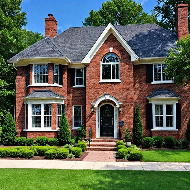 classic and bold red brick exterior