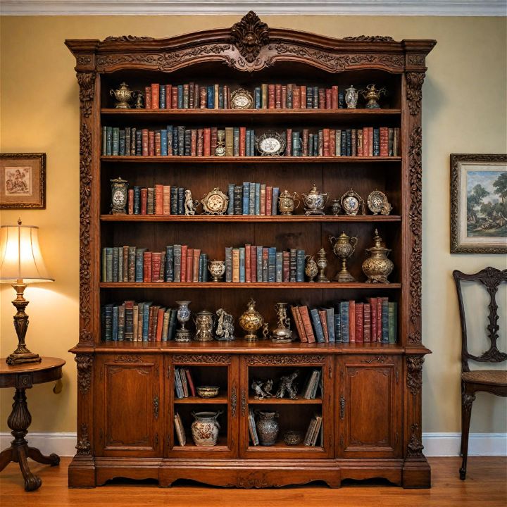 classic and elegant living room bookshelf