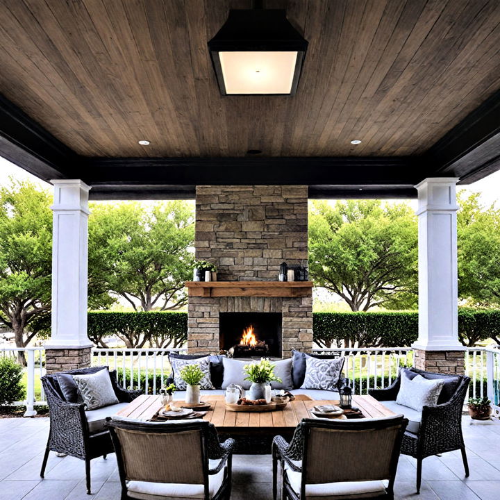 classic and rustic shiplap ceiling