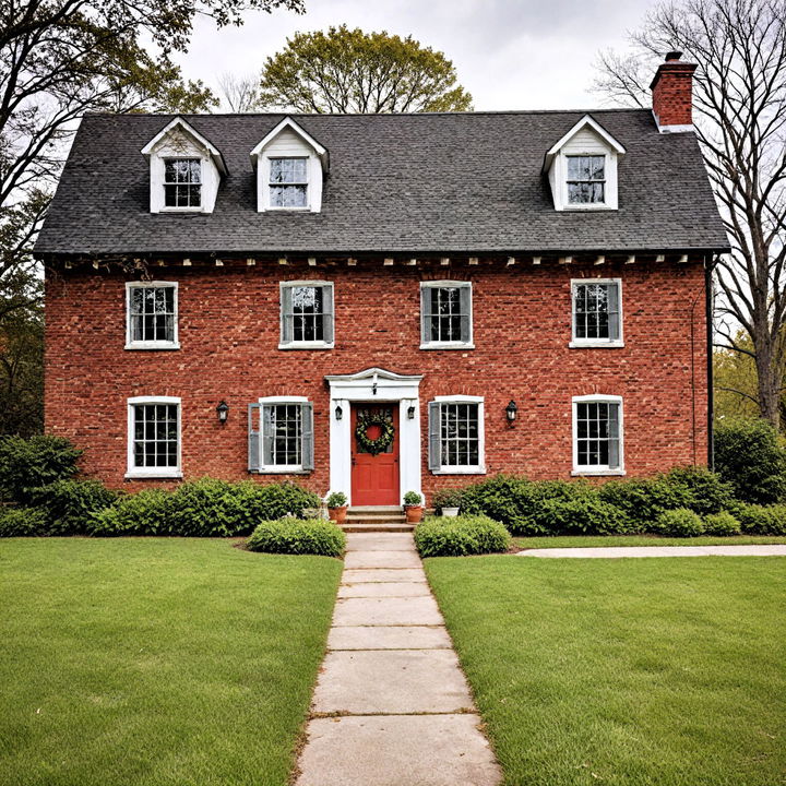 classic barn red painted brick exterior