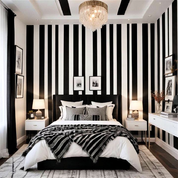 classic black and white stripe