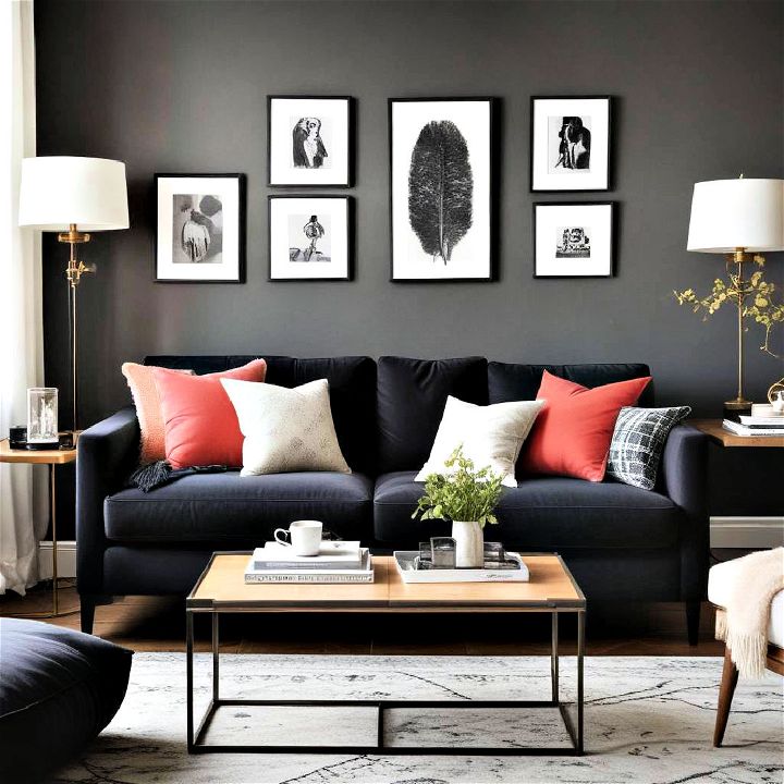 classic black sofas