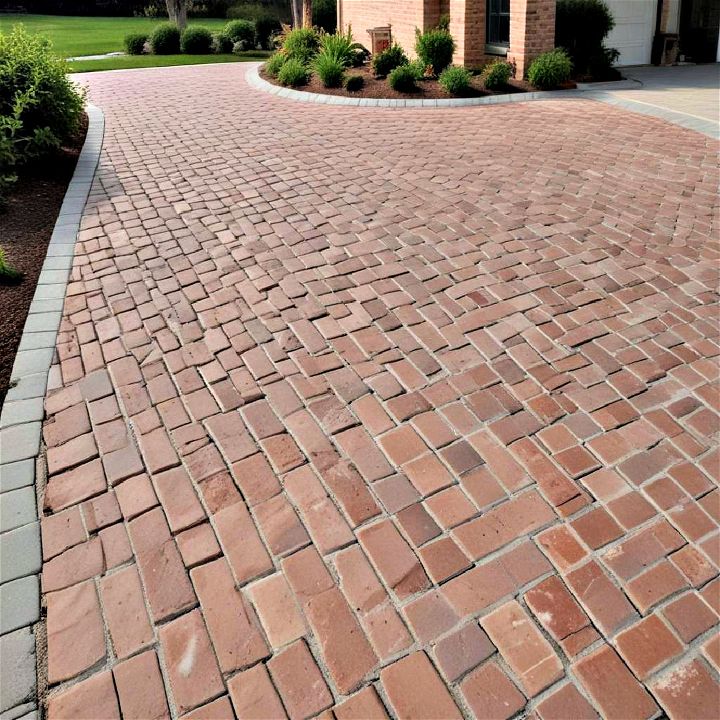 classic brick pattern driveway