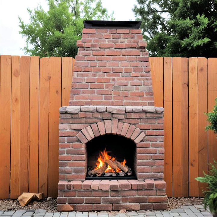 classic fireplace style fire pit
