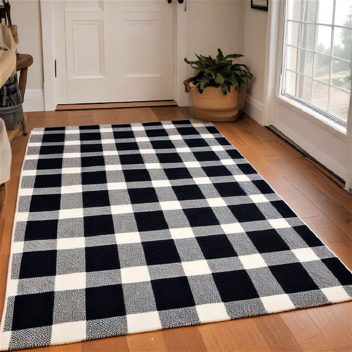 classic plaid or tartan rug