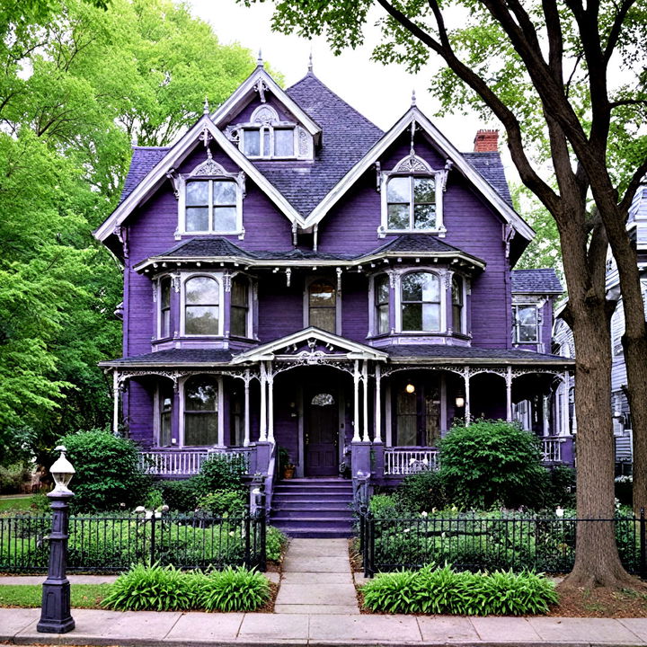 classic purple victorian house