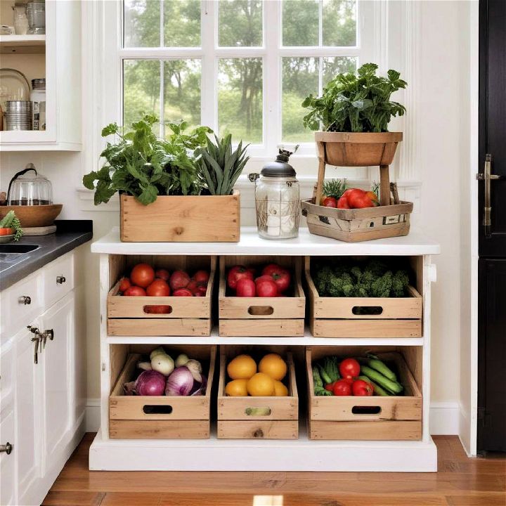 classic wooden crates for storage and decoration