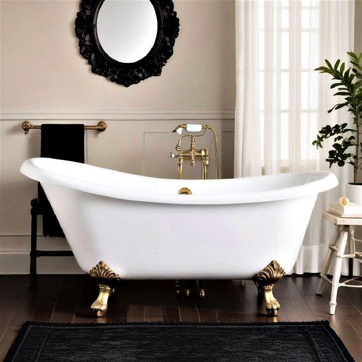 classic yet modern clawfoot bathtub