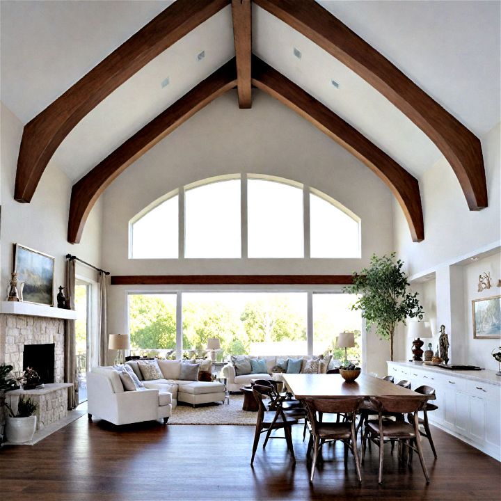classical and dynamic arched beams ceiling
