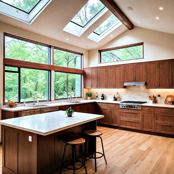 clerestory windows for a bright kitchen