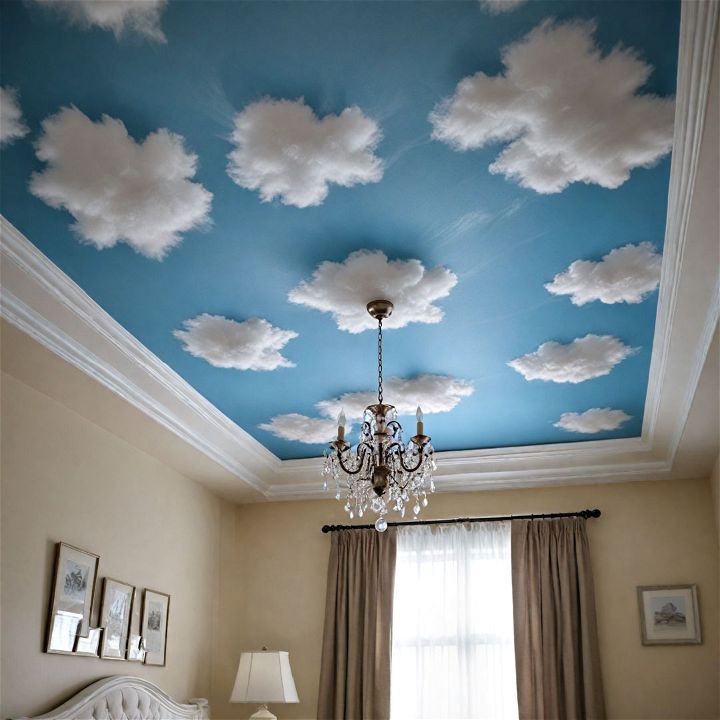 cloud effects painted ceiling