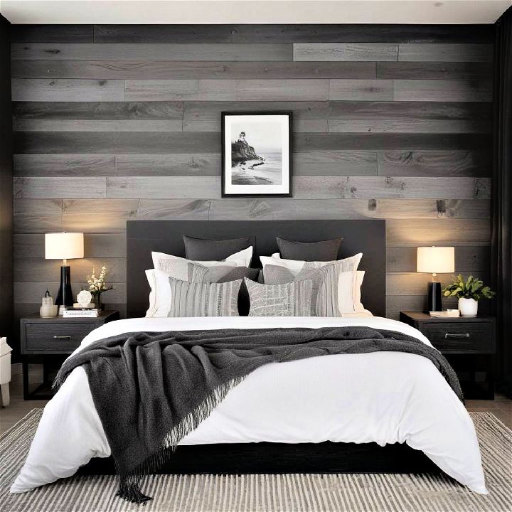 coastal calm black and grey bedroom