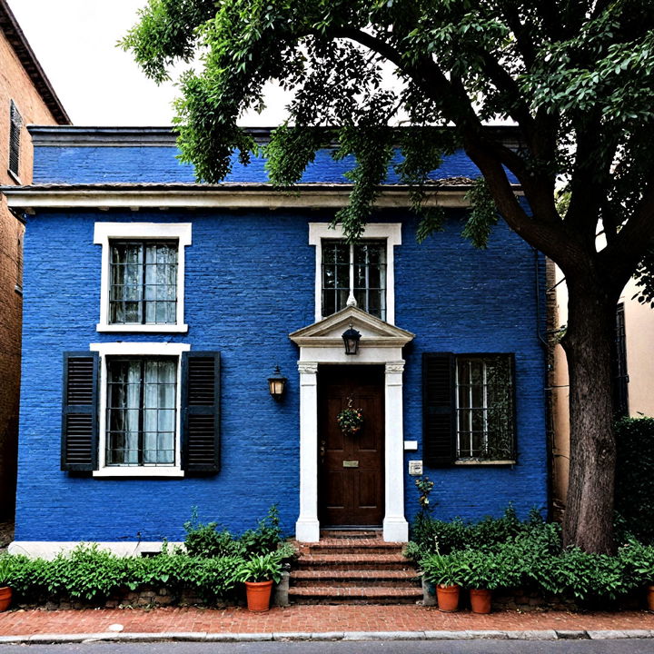 cobalt blue exterior to make a bold statement