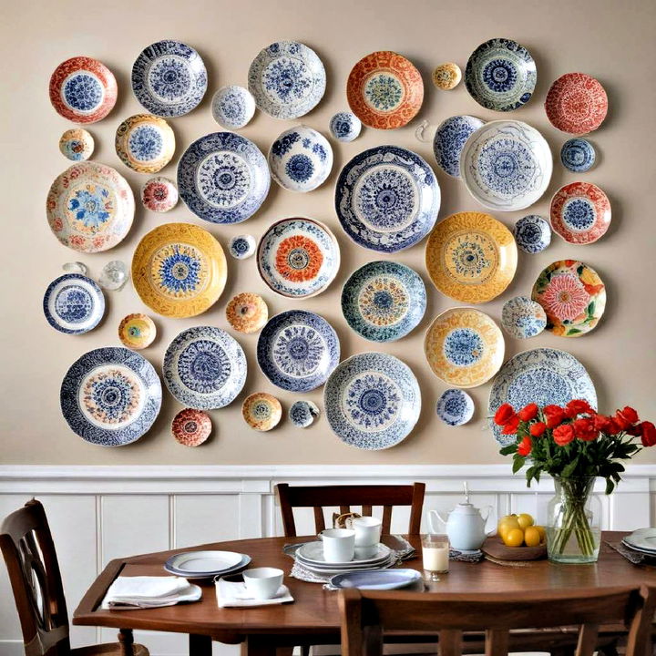 colorful and unique plate decor