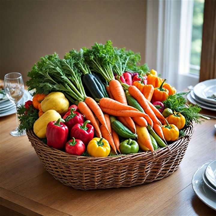 colorful vegetable centerpiece
