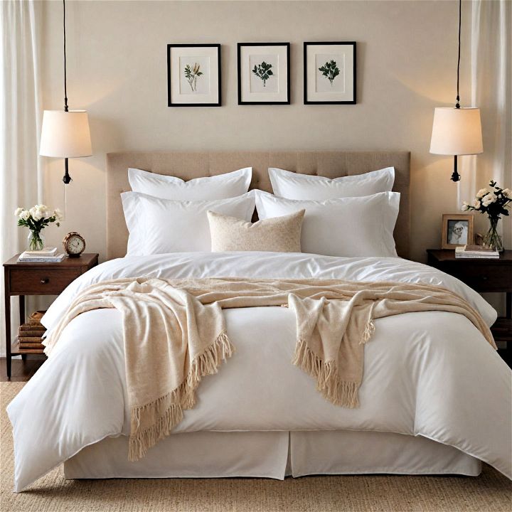 comfortable bedding for guest room