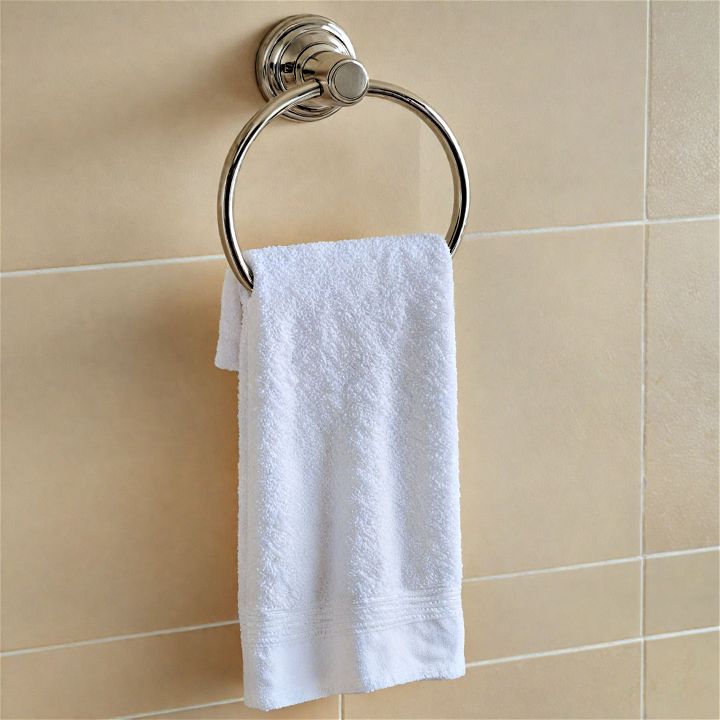 compact and stylish towel ring holder