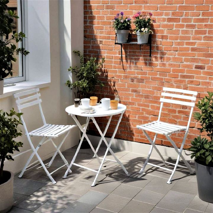 compact bistro set for morning coffee