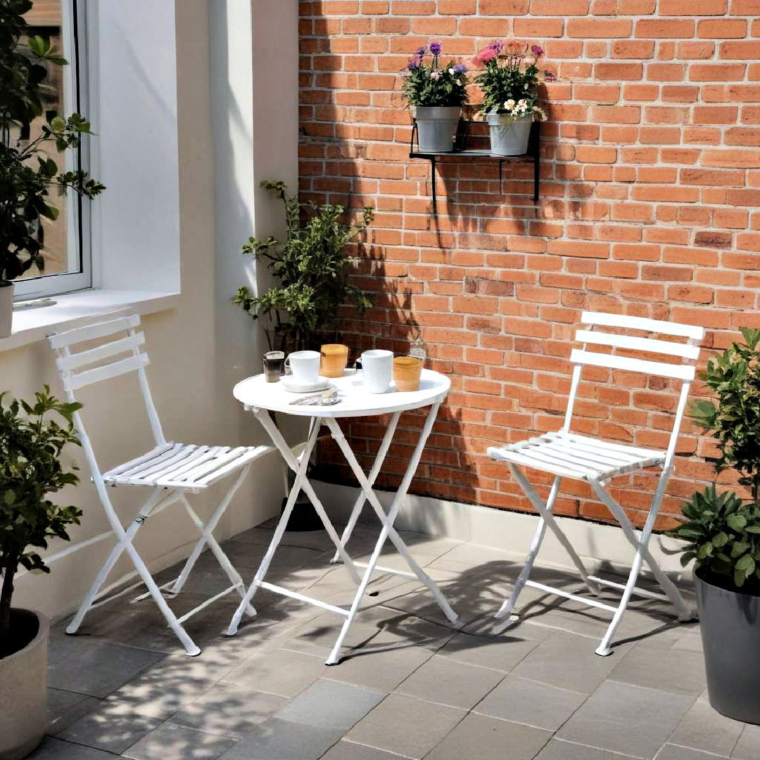 compact bistro set for morning coffee