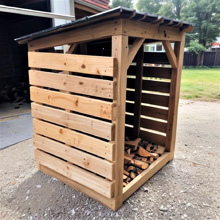 compact firewood shed