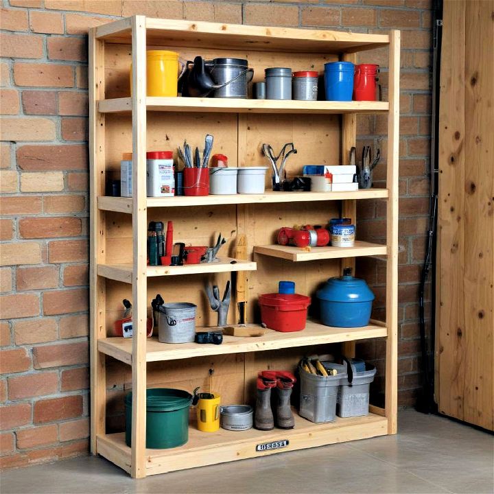 compact shelving for small sheds