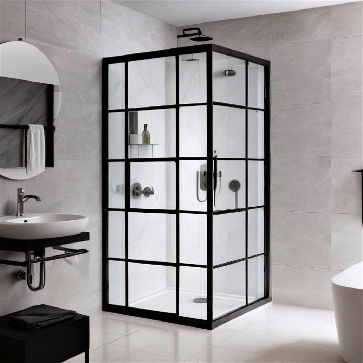 compact shower enclosure for apartment bathroom