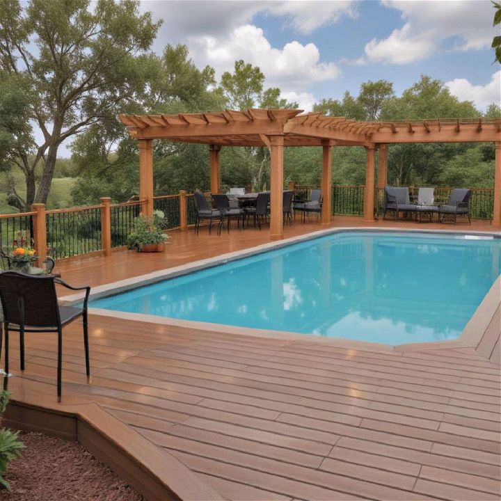 composite decking for pool patio