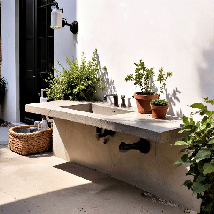 contemporary concrete sink