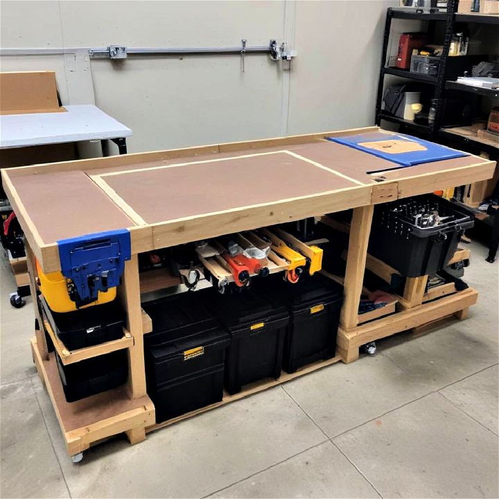 convertible workbench for basement