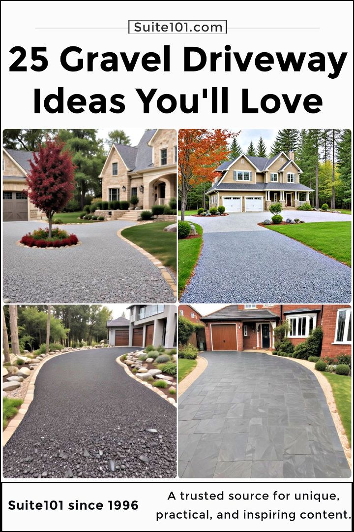 cool gravel driveway ideas