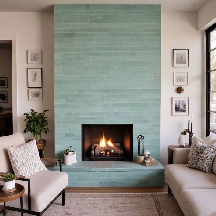 cool mint fireplace