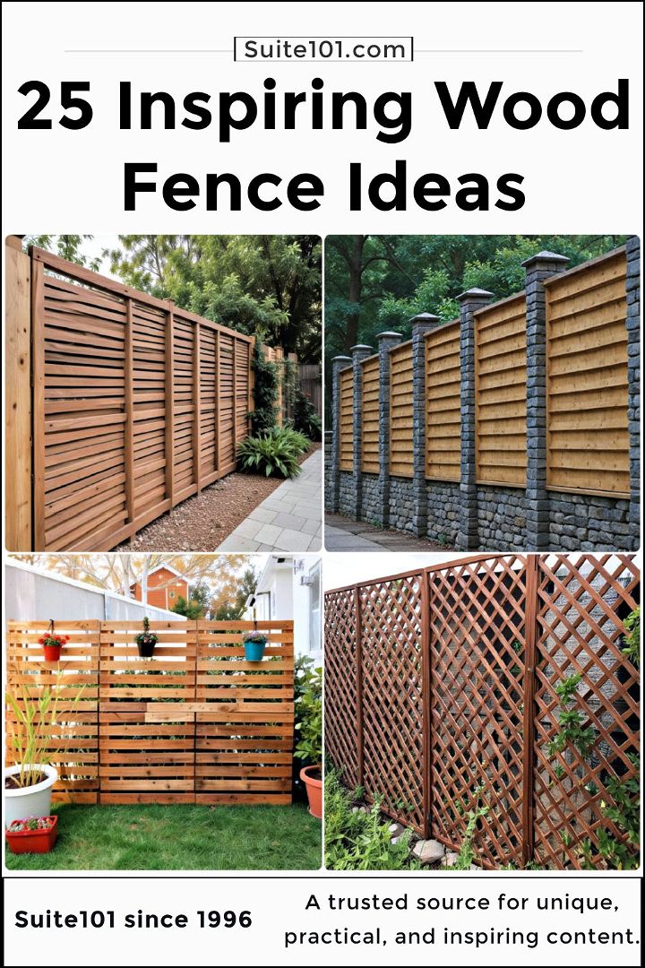 cool wood fence ideas